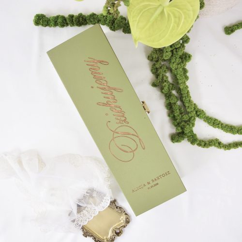 Skrzynka na alkohol / wino „Pistacjowy Toast” – Pistacjowe Wzgórze