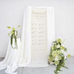 Plan stołów na tkaninie 180×80  Pistacjowe Wzgórze  ,,UKŁON NATURY''